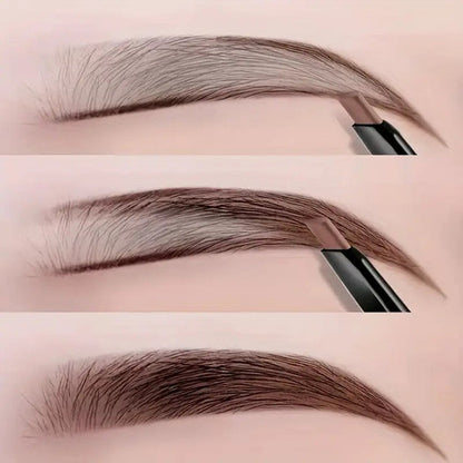 Waterproof Double-Headed Eyebrow Pencil with Sweat- Resistant Brush