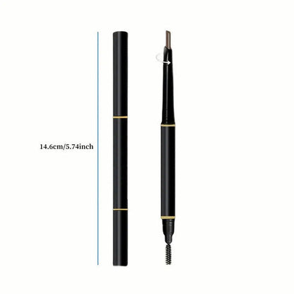 Waterproof Double-Headed Eyebrow Pencil with Sweat- Resistant Brush