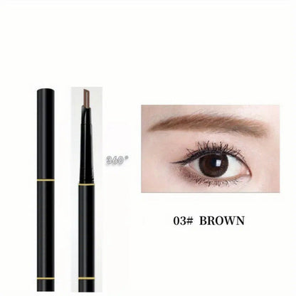 Waterproof Double-Headed Eyebrow Pencil with Sweat- Resistant Brush