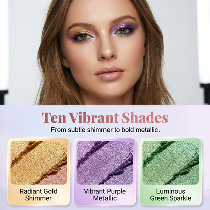 10-Color Set Glitter & Glow Liquid Eyeshadow Set